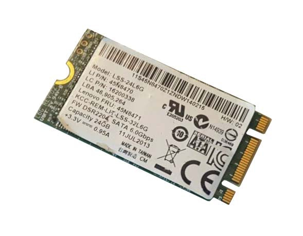 45N8470 - Lenovo 24GB mSATA M.2 Solid State Drive for IdeaPad Z510p