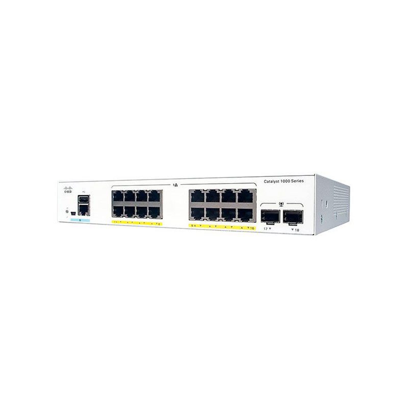 C1000-16T-E-2G-L - Cisco Catalyst 1000-16T 16-Port x10/100/1000 PoE+ Network Switch