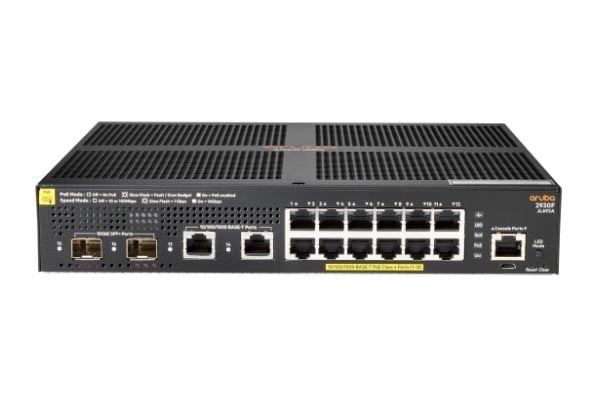 JL693A - HP Aruba 2930F 12G PoE+ Layer 3 Managed Switch 2 x 1Gbps SFP+ Port