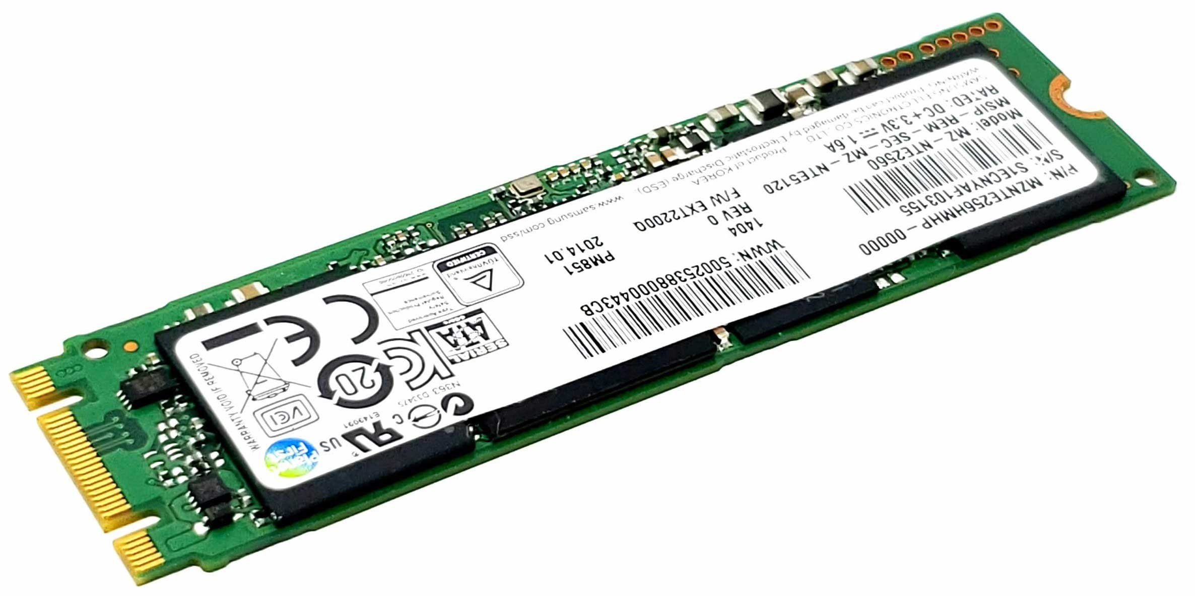 MZNLN256HAJQ - Samsung PM871b 256GB TLC SATA 6GB/s M.2 2280 Solid State Drive