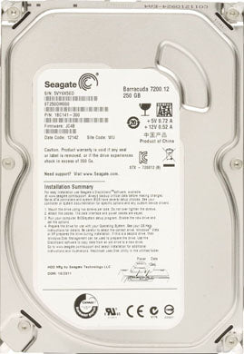 ST250DM000 - Seagate BarraCuda 250GB 7.2KRPM SATA 6GB/s Hard Drive