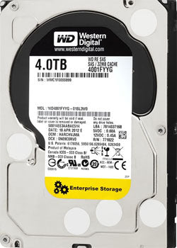 WD4001FYYG - Western Digital RE 4TB 7200RPM SAS 6G 3.5-inch Hard Drive