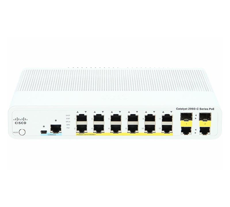 WS-C2960C-12PC-L - Cisco Catalyst 12-Port 10/100 Managed Rackmount Fast Ethernet Switch